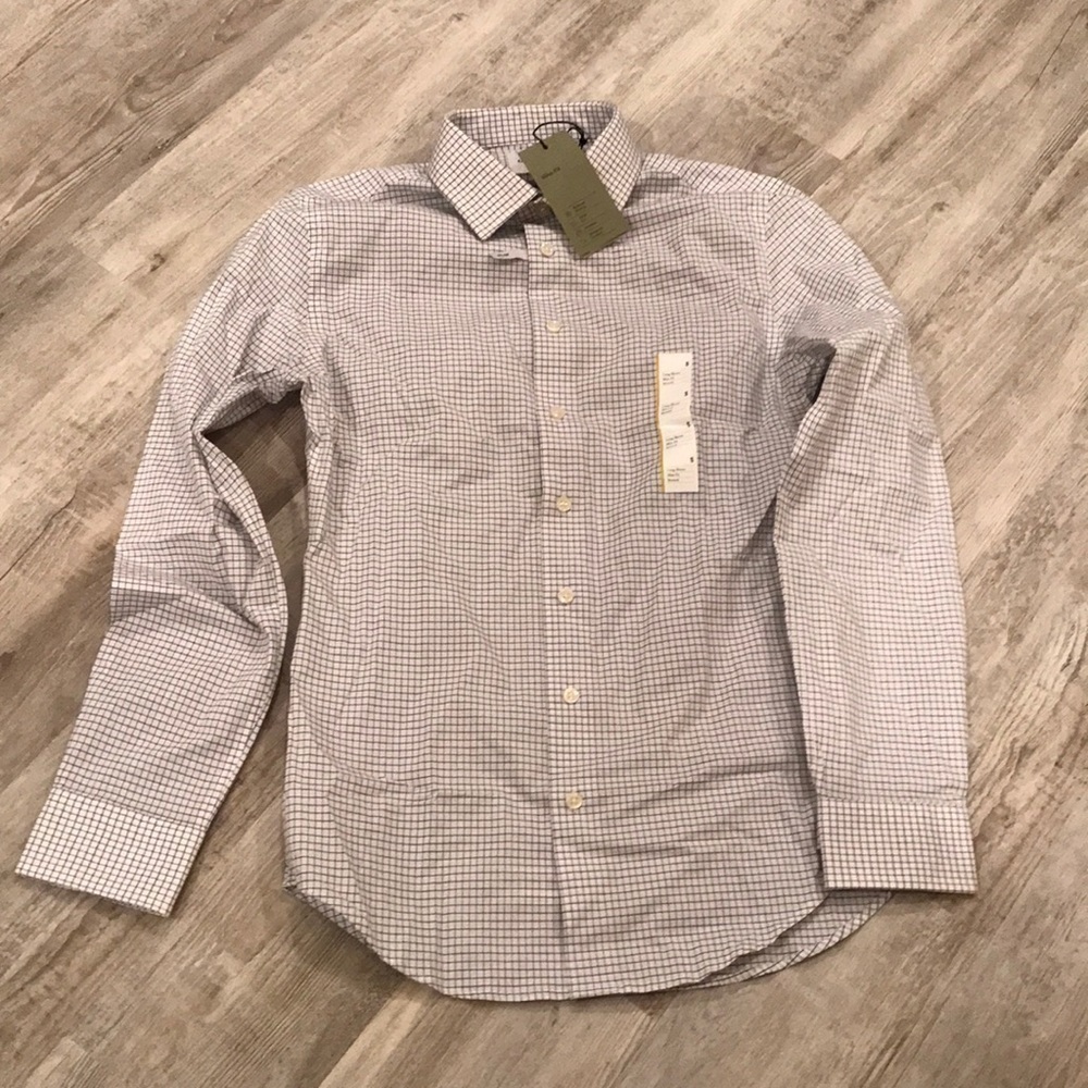 Goodfellow & co. New button down dress shirt navy & white